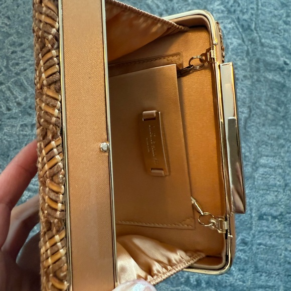 LK Bennett London woven clutch miniaudiere BHLDN wedding event party purse - Picture 10 of 10